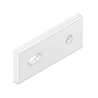 41-115-1 MODULAR SOLUTIONS FLAT PLATE<br>45 X 90 FLAT PLATE, W/ SLOTTED HOLE & HARDWARE